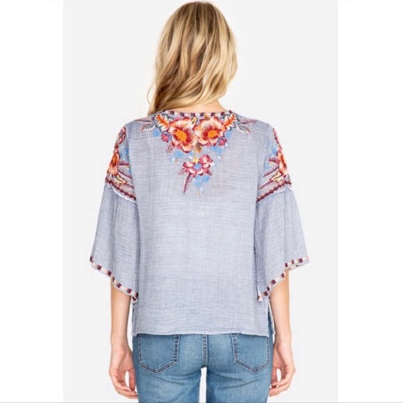 Johnny Was Caila ruffle boho blouse, size large - Picture 3 of 7
